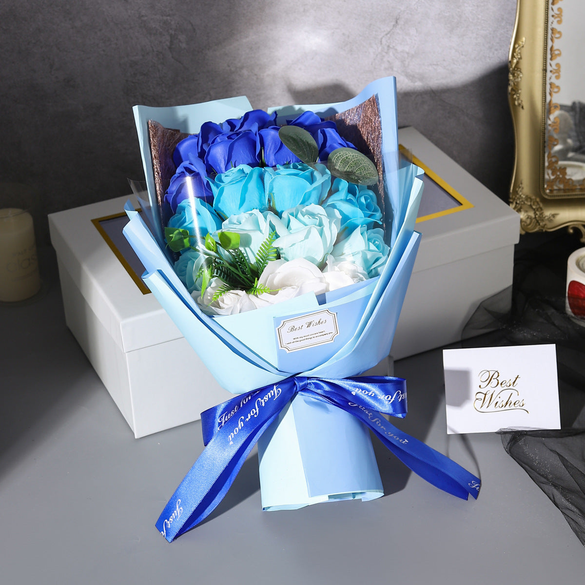 Cross-border Amazon 18 Rose Soap Bouquet Gift Box Valentine's Day Gift Fake Flower