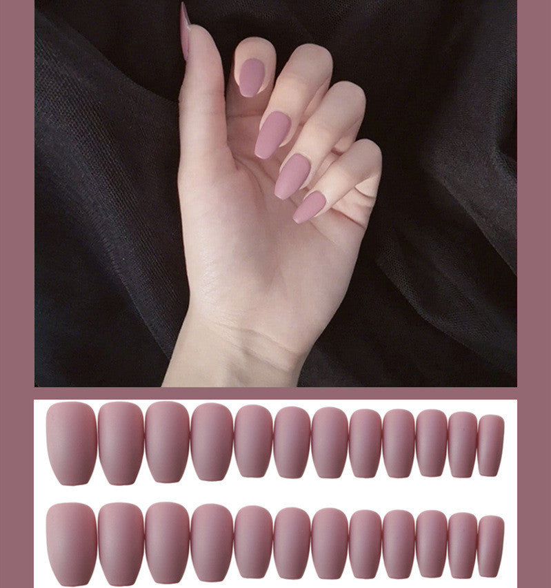 Frosted ballet nails