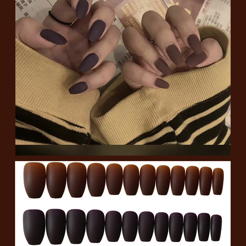 Frosted ballet nails
