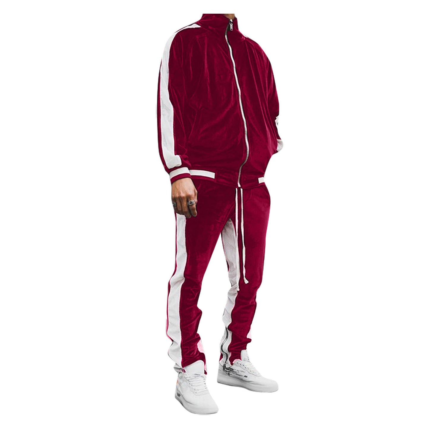 Gold Velvet Sports Suit Men's