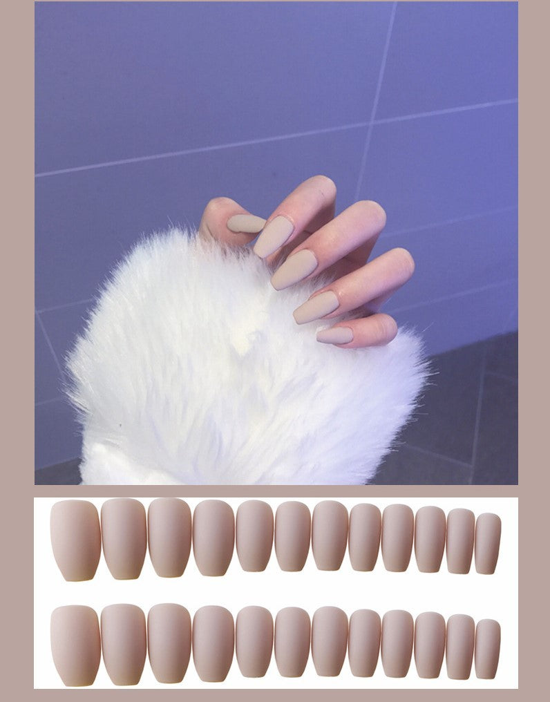 Frosted ballet nails