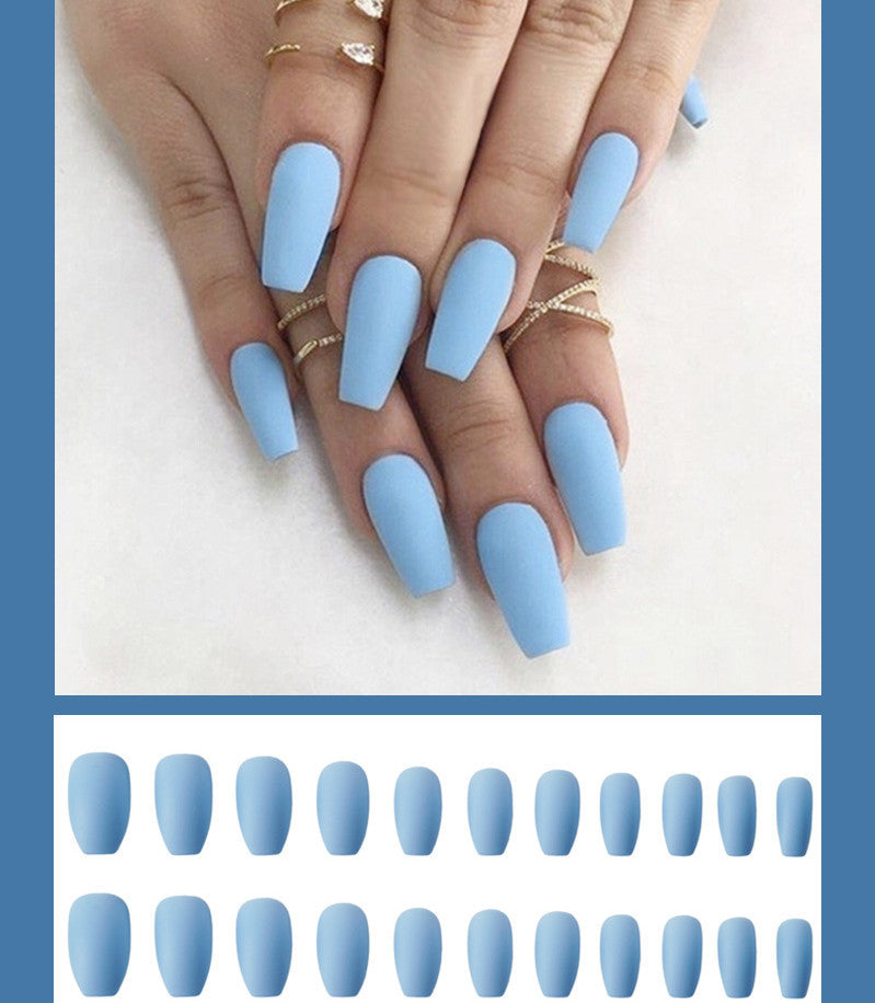Frosted ballet nails