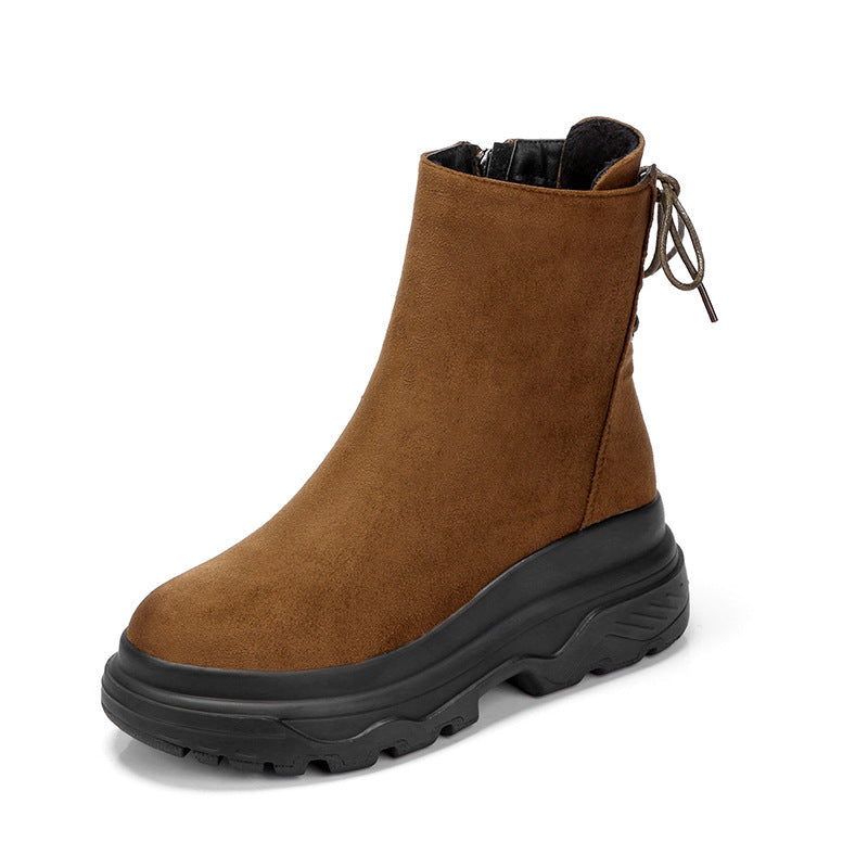 Platform rear lace-up Martin boots