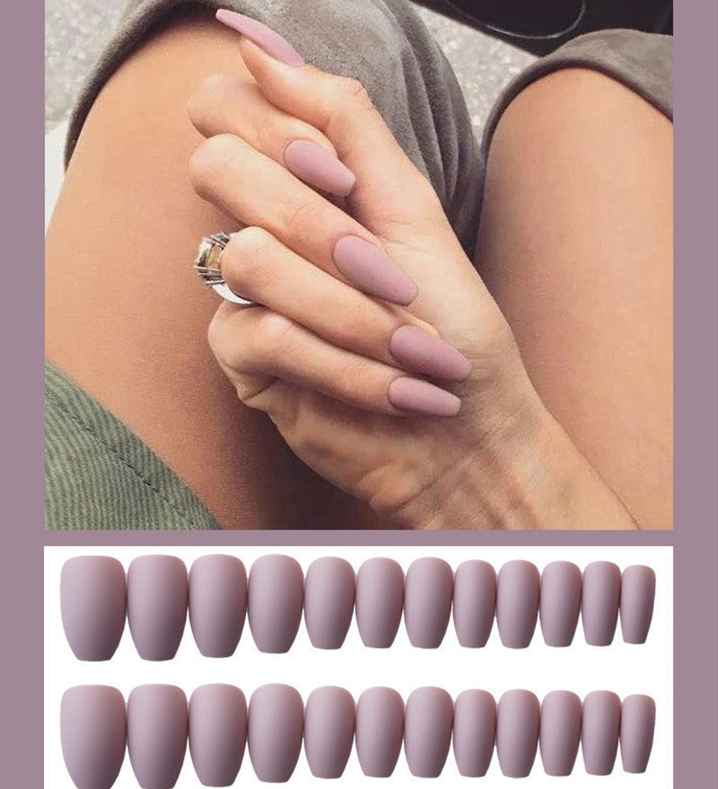 Frosted ballet nails
