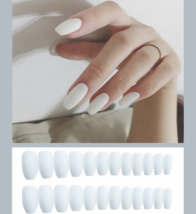 Frosted ballet nails
