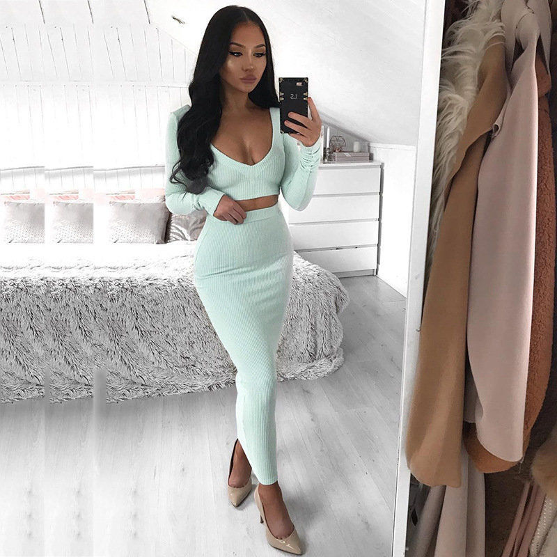 Pit strip long sleeve two-piece suit