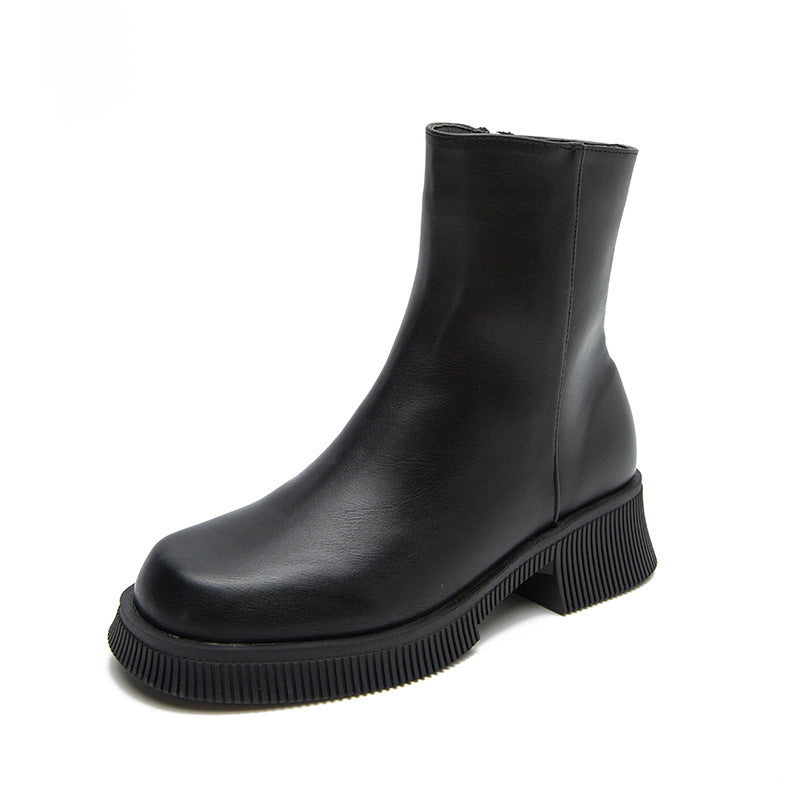 Mid Boots Chimney Ankle British Style