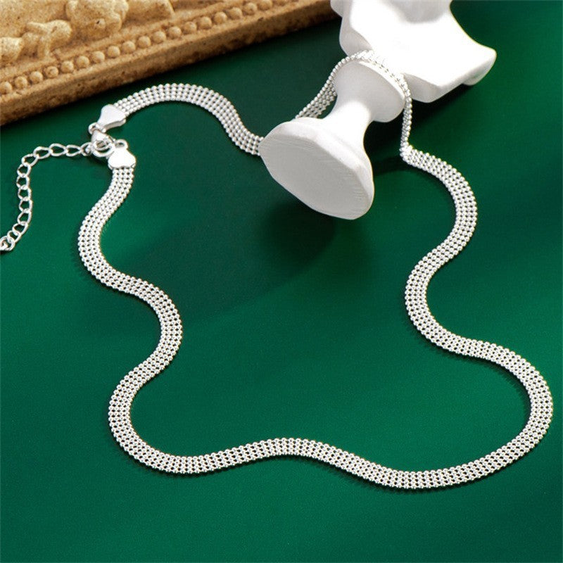 Women's 925 Sterling Silver Vintage Weave Necklace