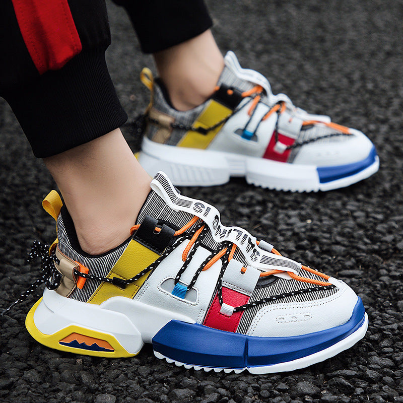 Retro fashion sports casual shoes men's stitching