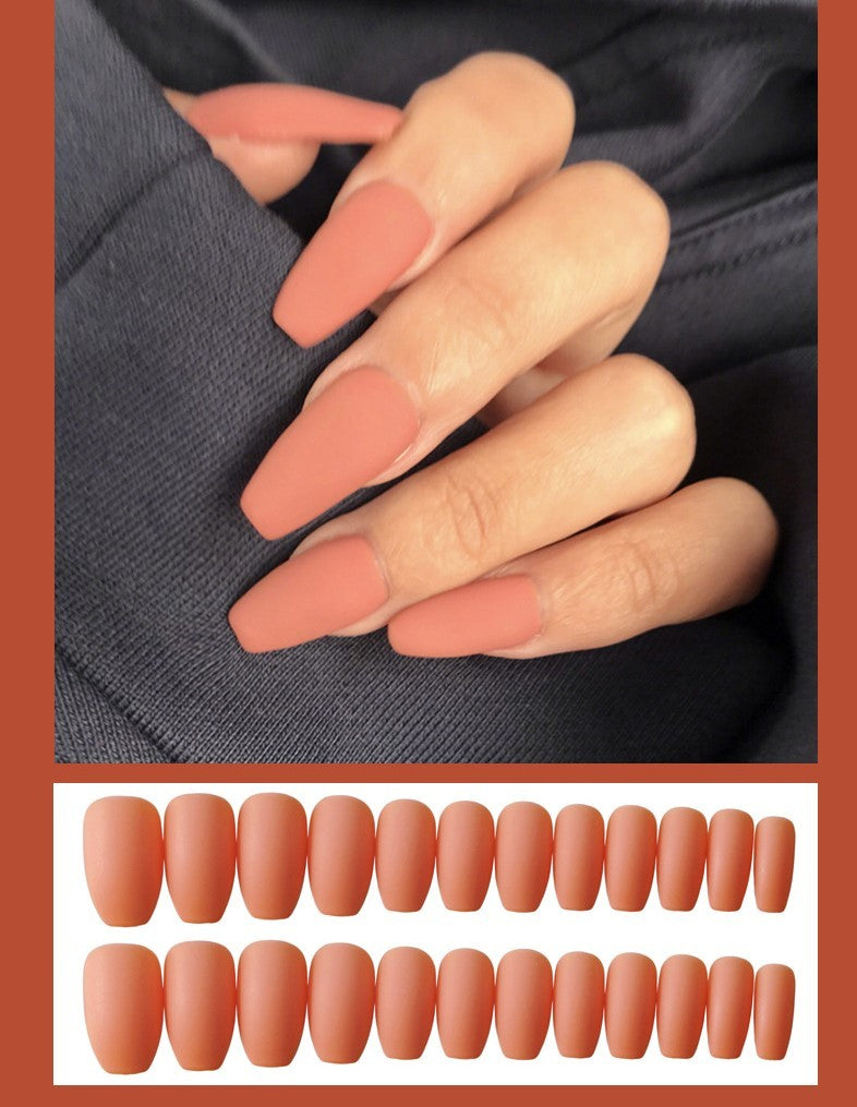 Frosted ballet nails