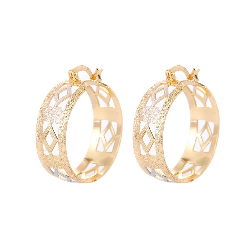 Copper Material Graceful Personality Simple Earrings