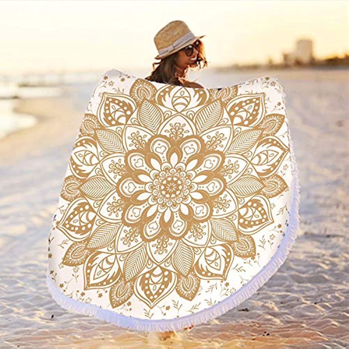 Microfiber Beach Quick-drying Tassel Printed Shawl