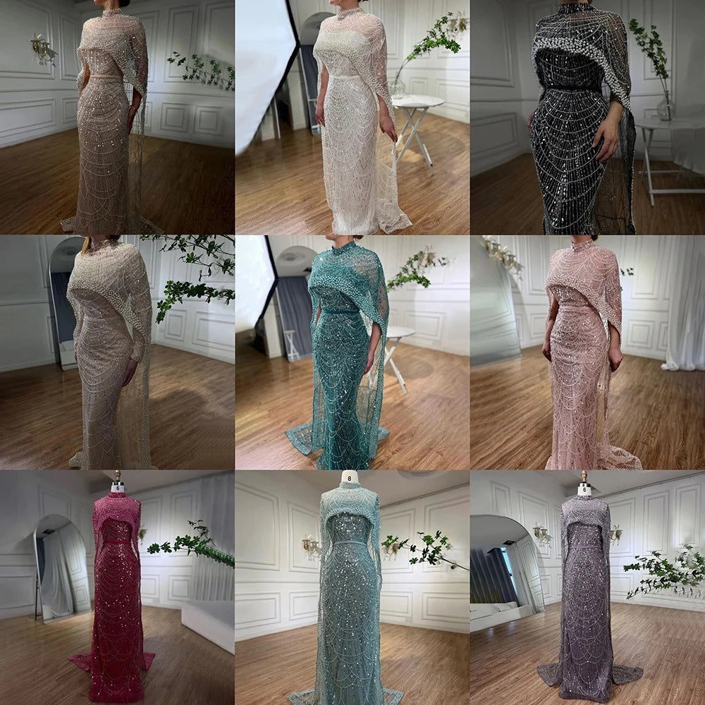 Pearl Light Luxury Trailing Dress Temperament Costume