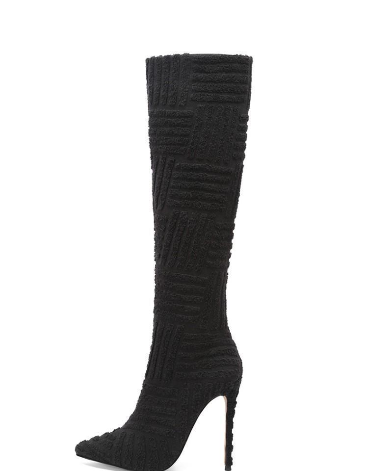 Heels Green Rose Red High Tube Boots