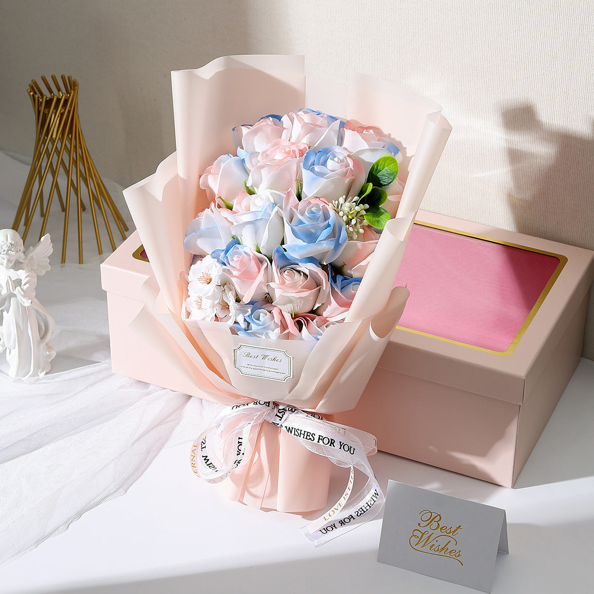 Cross-border Amazon 18 Rose Soap Bouquet Gift Box Valentine's Day Gift Fake Flower