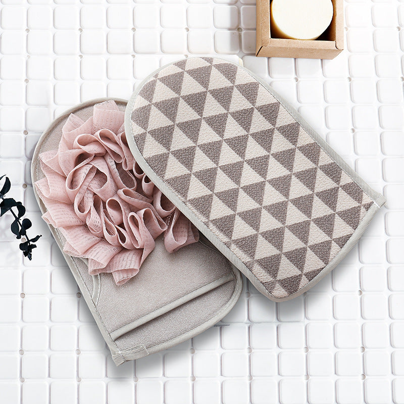 Household Double Sided Bath Towel Gloves