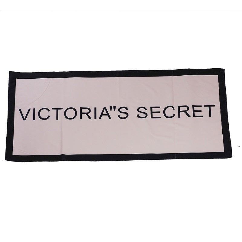 Factory Direct Sales Microfiber Bath Towel Letter Beach Towel Reactive Printing