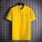Wheat Polo Shirt Men's Business Simplicity Gentleman British Short-sleeved Lapel T-shirt Polo Shirt Men's Summer