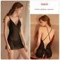 Women's Backless Pajamas Lace-up Transparent Nightdress Home Wear Suit