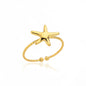 Fashion Beach Vacation Beach Starfish Ring