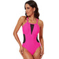 Lace Stitching One-piece Swimsuit For Women Summer