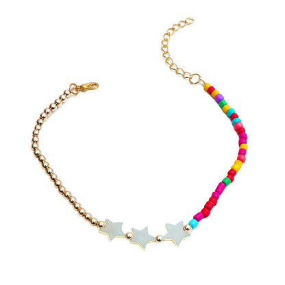 Creative Rice Beads Star Bracelet Bohemian National Style Anklet