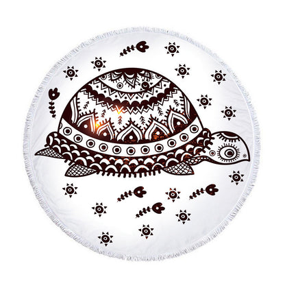New round beach towel