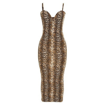 Sexy halter slim dress with suspenders