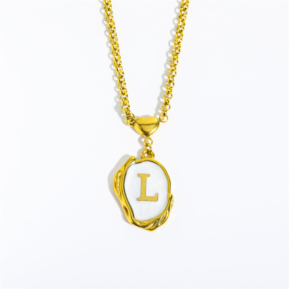 English Letters 26 Capital Initials Pendant Necklace