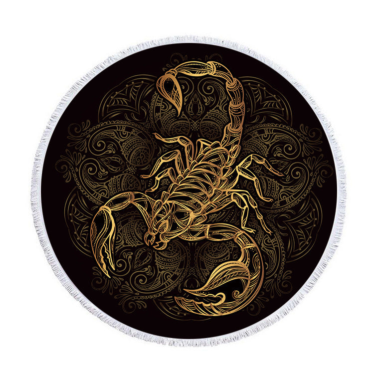 New round beach towel