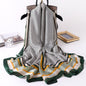 Faux Silk Letters Air Conditioning Shawl Oversized Beach Towel