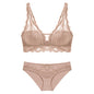 Laceless Bra Gathering Bra Lace Bra Set