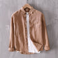 Cotton And Linen Men's Long-sleeved Casual Shirt