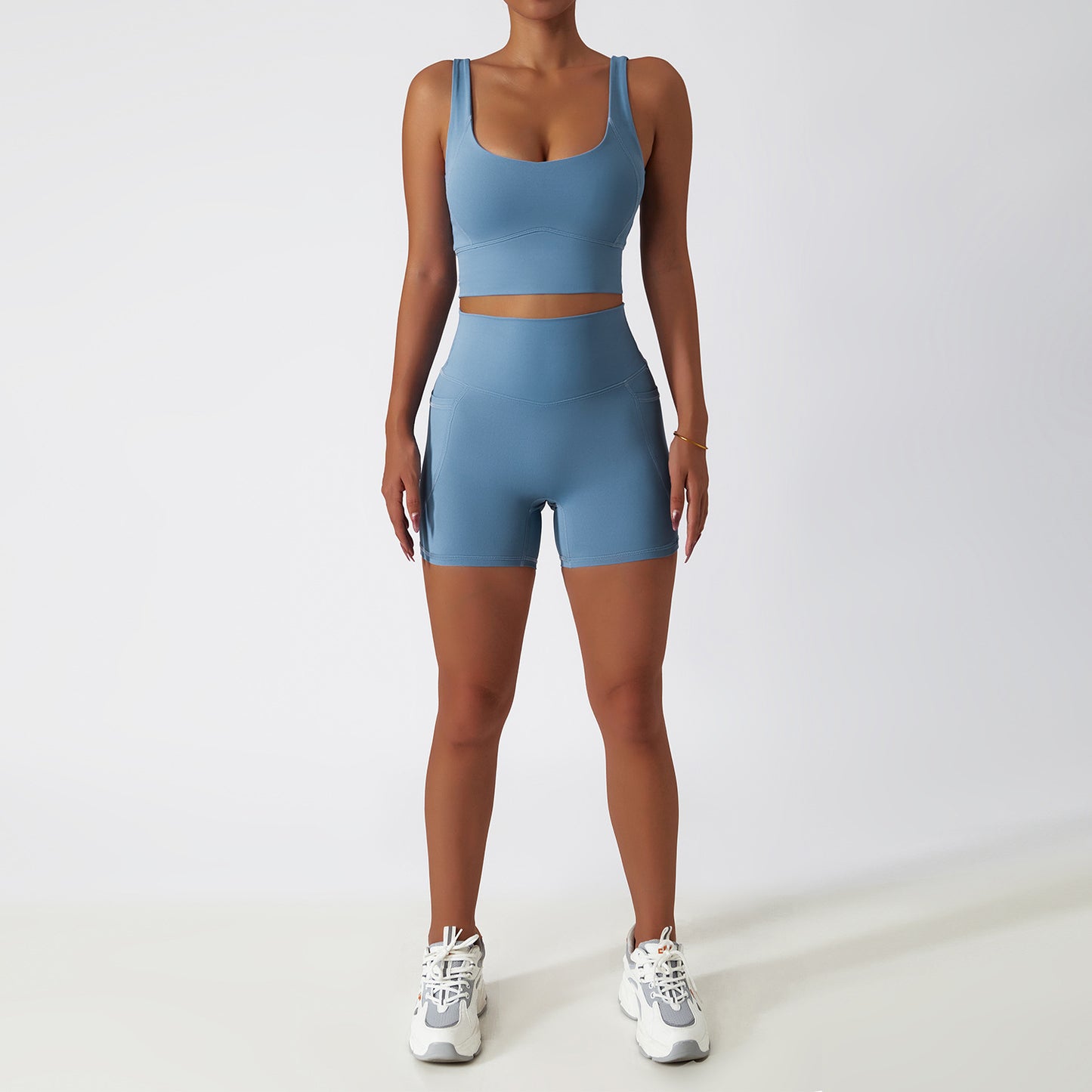Quick-drying Tight Yoga Clothing Women's Pocket Running Sports Suit