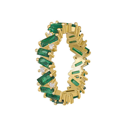 New Emerald Zircon Ring For Women
