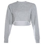 All-match Solid Color Loose Short Long-Sleeved Sweater