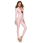 Corset, Mirrored One-piece Leather Jacket, Patent Leather Zipper Pants, Bright Leather Jacket