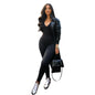 Pure Color Pu Leather Lapel Windbreaker Jacket