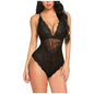 Fashion Sexy Lace Cross Sling Hollow Bodysuit
