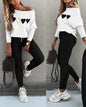Women's off the shoulder casual suit