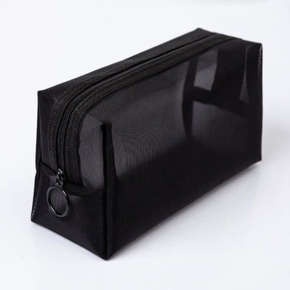 Portable Travel Toiletry Bag Transparent Mesh Toiletry Bag