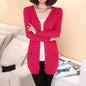 V-neck Loose Women's Wool Cardigan