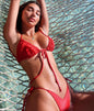 European And American Split Swimsuit Solid Color Bikini Foreign Trade Swimsuit