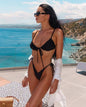 European And American Split Swimsuit Solid Color Bikini Foreign Trade Swimsuit