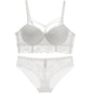 Lingerie Feminine Lace Bra Set With Underwire Bra