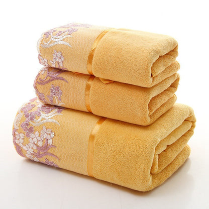 Microfiber Cartoon Applique Embroidered Large Bath Towel Thickened Absorbent Beach Towel
