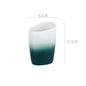 Washing suit couple brushing teeth and mouthwash cup