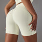 Seamless Yoga Shorts Peach Belly Contracting And Hip Lifting