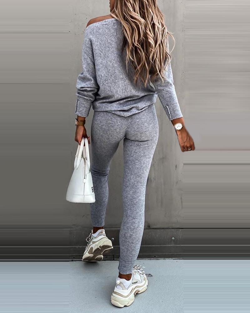 Women's off the shoulder casual suit