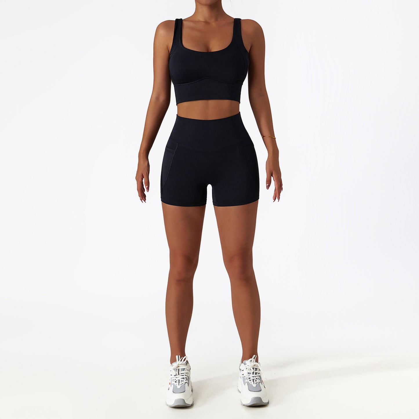 Quick-drying Tight Yoga Clothing Women's Pocket Running Sports Suit